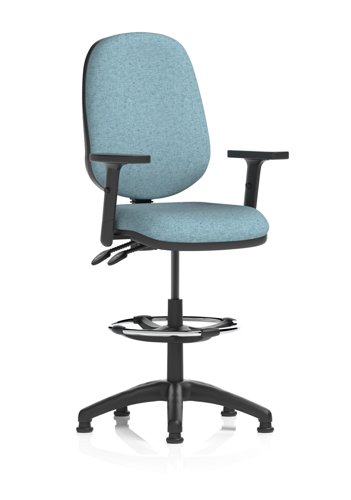 Eclipse Plus II Lever Task Operator Chair With High Rise Draughtsman Kit With Height Adjustable Arms Bespoke Colour Back And Seat Rivet Quench