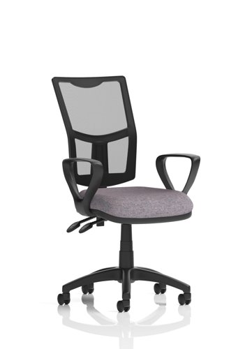Eclipse Plus II Lever Task Operator Chair Mesh Back With Loop Arms Bespoke Colour Seat Rivet Fuse