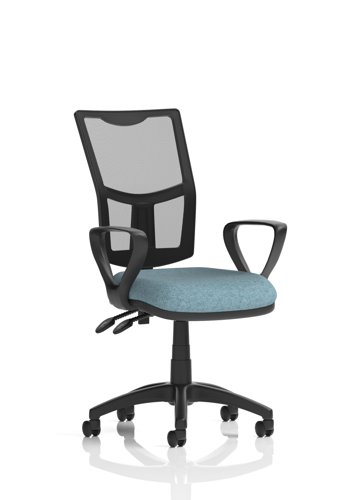 Eclipse Plus II Lever Task Operator Chair Mesh Back With Loop Arms Bespoke Colour Seat Rivet Quench