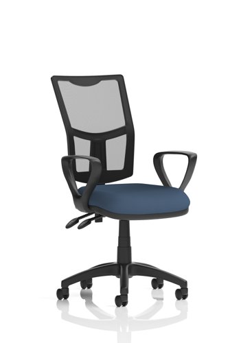 Eclipse Plus II Lever Task Operator Chair Mesh Back With Loop Arms Bespoke Colour Seat Quest Whelk