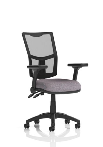 Eclipse Plus II Lever Task Operator Chair Mesh Back With Height Adjustable And Folding Arms Bespoke Colour Seat Rivet Fuse