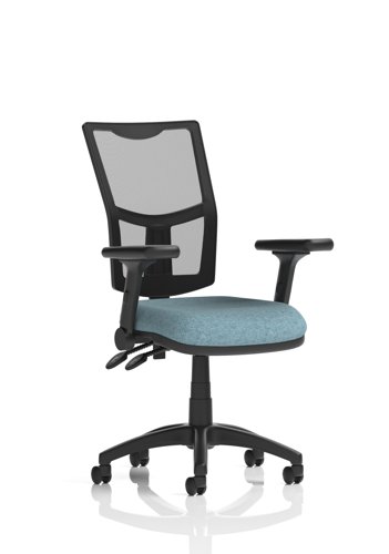 Eclipse Plus II Lever Task Operator Chair Mesh Back With Height Adjustable And Folding Arms Bespoke Colour Seat Rivet Quench
