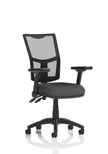 Eclipse Plus II Lever Task Operator Chair Mesh Back With Height Adjustable And Folding Arms Bespoke Colour Seat Quest Mussel