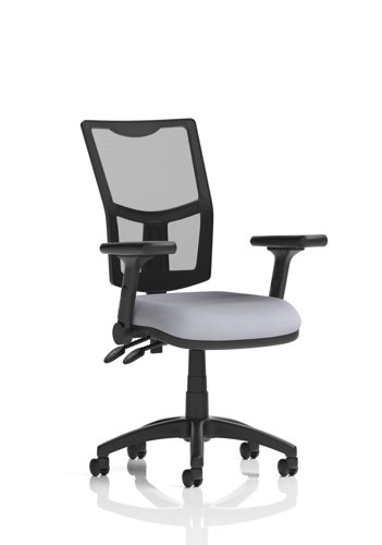Eclipse Plus II Lever Task Operator Chair Mesh Back With Height Adjustable And Folding Arms Bespoke Colour Seat Quest Shell