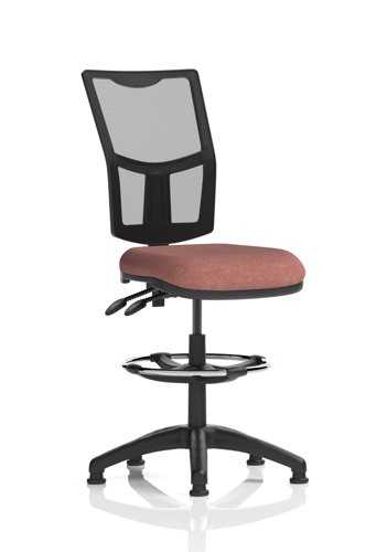 Eclipse Plus II Lever Task Operator Chair Mesh Back With High Rise Draughtsman Kit Bespoke Colour Seat Rivet Forge