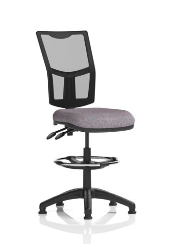 Eclipse Plus II Lever Task Operator Chair Mesh Back With High Rise Draughtsman Kit Bespoke Colour Seat Rivet Fuse