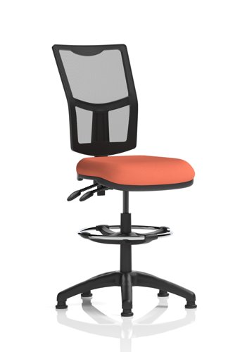 Eclipse Plus II Lever Task Operator Chair Mesh Back With High Rise Draughtsman Kit Bespoke Colour Seat Quest Crab