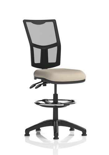 Eclipse Plus II Lever Task Operator Chair Mesh Back With High Rise Draughtsman Kit Bespoke Colour Seat Quest Salt