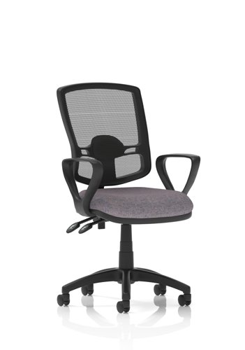 Eclipse Plus II Lever Task Operator Chair Deluxe Mesh Back With Loop Arms Bespoke Colour Seat Rivet Fuse