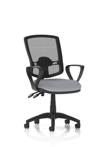 Eclipse Plus II Lever Task Operator Chair Deluxe Mesh Back With Loop Arms Bespoke Colour Seat Quest Shell