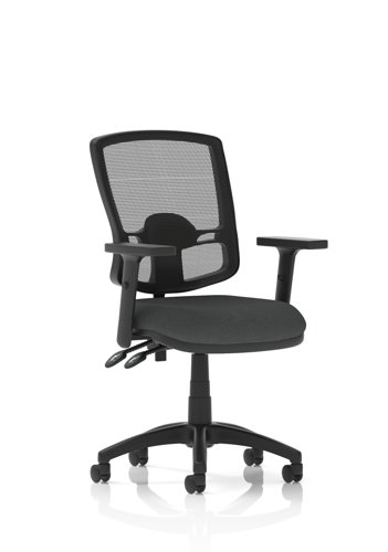 Eclipse Plus II Lever Task Operator Chair Deluxe Mesh Back With Height Adjustable Arms Bespoke Colour Seat Quest Mussel