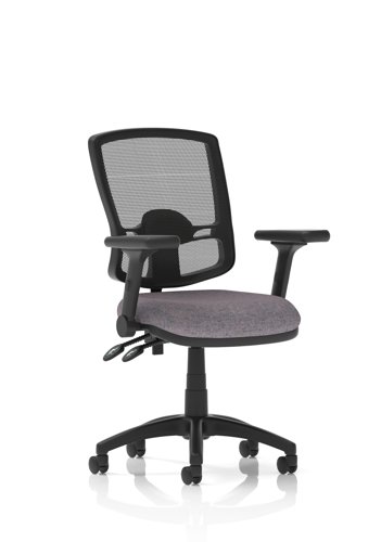 Eclipse Plus II Lever Task Operator Chair Deluxe Mesh Back With Height Adjustable And Folding Arms Bespoke Colour Seat Rivet Fuse