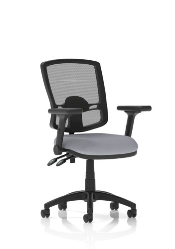 Eclipse Plus II Lever Task Operator Chair Deluxe Mesh Back With Height Adjustable And Folding Arms Bespoke Colour Seat Quest Shell