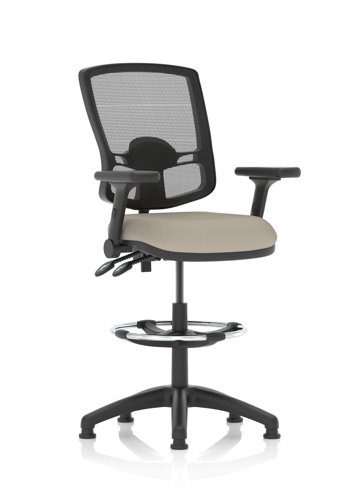 Eclipse Plus II Lever Task Operator Chair Deluxe Mesh Back High Rise Draughtsman Kit Height Adjustable And Folding Arms Bespoke Colour Seat Quest Salt