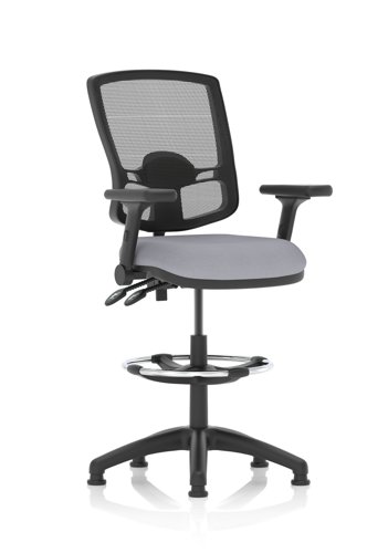 Eclipse Plus II Lever Task Operator Chair Deluxe Mesh Back High Rise Draughtsman Kit Height Adjustable And Folding Arms Bespoke Seat Quest Shell