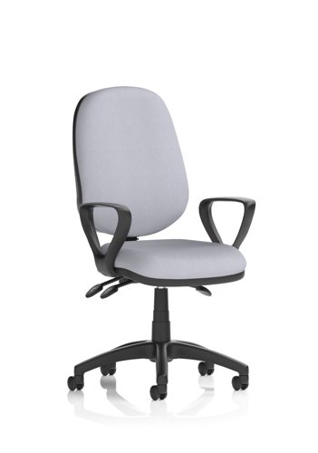 Eclipse Plus III Lever Task Operator Chair With Loop Arms Bespoke Colour Back And Seat Quest Shell
