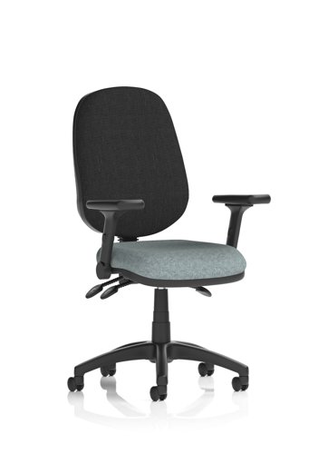 Eclipse Plus III Lever Task Operator Chair With Height Adjustable And Folding Arms Bespoke Colour Seat Rivet Tensile