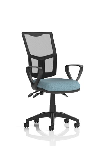 Eclipse Plus III Lever Task Operator Chair Mesh Back With Loop Arms Bespoke Colour Seat Rivet Quench