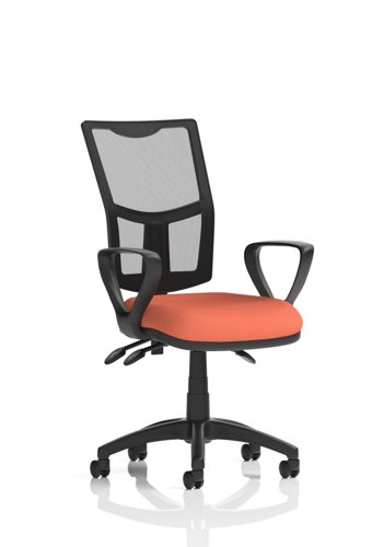 Eclipse Plus III Lever Task Operator Chair Mesh Back With Loop Arms Bespoke Colour Seat Quest Crab