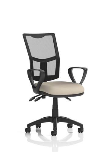 Eclipse Plus III Lever Task Operator Chair Mesh Back With Loop Arms Bespoke Colour Seat Quest Salt