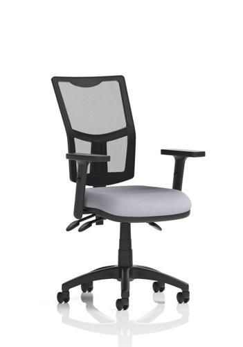Eclipse Plus III Lever Task Operator Chair Mesh Back With Height Adjustable Arms Bespoke Colour Seat Quest Shell