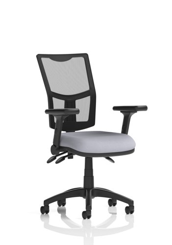 Eclipse Plus III Lever Task Operator Chair Mesh Back With Height Adjustable And Folding Arms Bespoke Colour Seat Quest Shell