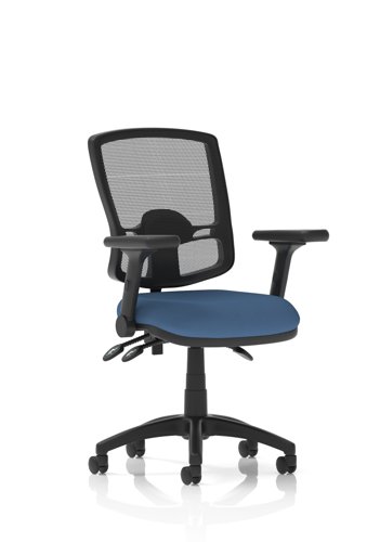 Eclipse Plus III Lever Task Operator Chair Deluxe Mesh Back With Height Adjustable And Folding Arms Bespoke Colour Seat Quest Limpet