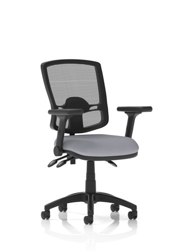 Eclipse Plus III Lever Task Operator Chair Deluxe Mesh Back With Height Adjustable And Folding Arms Bespoke Colour Seat Quest Shell