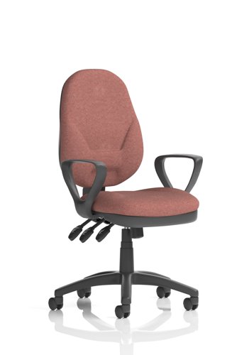 Eclipse Plus XL Lever Task Operator Chair With Loop Arms Bespoke Colour Back And Seat Rivet Forge