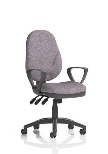 Eclipse Plus XL Lever Task Operator Chair With Loop Arms Bespoke Colour Back And Seat Rivet Fuse