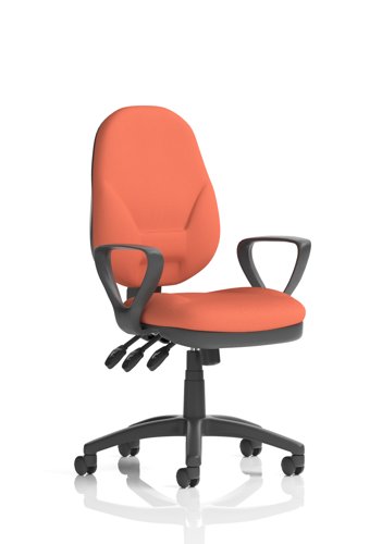 Eclipse Plus XL Lever Task Operator Chair With Loop Arms Bespoke Colour Back And Seat Quest Crab