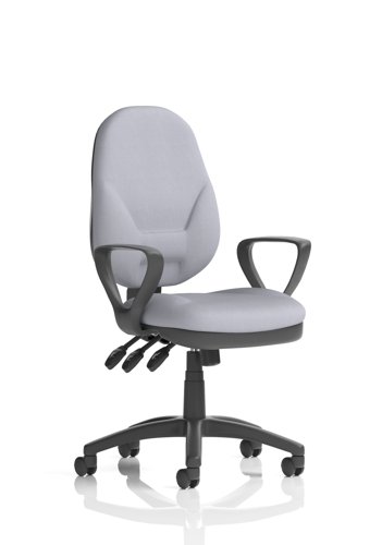 Eclipse Plus XL Lever Task Operator Chair With Loop Arms Bespoke Colour Back And Seat Quest Shell