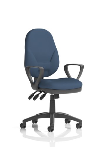 Eclipse Plus XL Lever Task Operator Chair With Loop Arms Bespoke Colour Back And Seat Quest Whelk