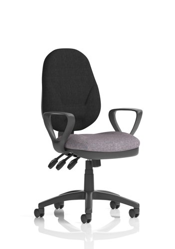 Eclipse Plus XL Lever Task Operator Chair With Loop Arms Bespoke Colour Seat Rivet Forge