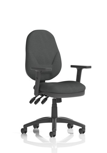 Eclipse Plus XL Lever Task Operator Chair With Height Adjustable Arms Bespoke Colour Back And Seat Quest Mussel
