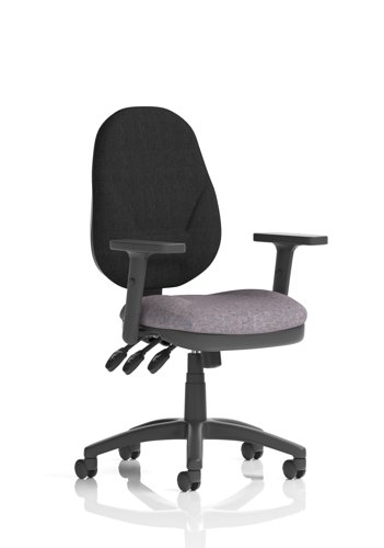 Eclipse Plus XL Lever Task Operator Chair With Height Adjustable Arms Bespoke Colour Seat Rivet Fuse