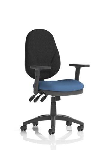 Eclipse Plus XL Lever Task Operator Chair With Height Adjustable Arms Bespoke Colour Seat Quest Limpet