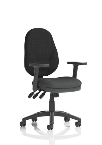 Eclipse Plus XL Lever Task Operator Chair With Height Adjustable Arms Bespoke Colour Seat Quest Mussel