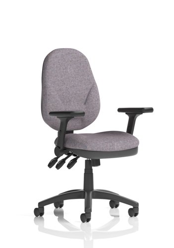 Eclipse Plus XL Lever Task Operator Chair With Height Adjustable And Folding Arms Bespoke Colour Back And Seat Rivet Fuse