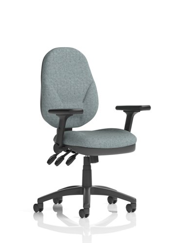 Eclipse Plus XL Lever Task Operator Chair With Height Adjustable And Folding Arms Bespoke Colour Back And Seat Rivet Tensile