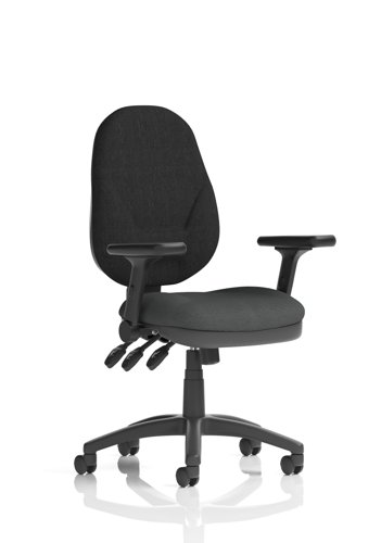 Eclipse Plus XL Lever Task Operator Chair With Height Adjustable And Folding Arms Bespoke Colour Seat Quest Mussel