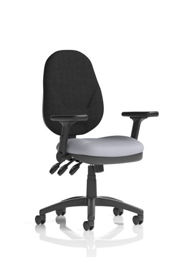 Eclipse Plus XL Lever Task Operator Chair With Height Adjustable And Folding Arms Bespoke Colour Seat Quest Shell
