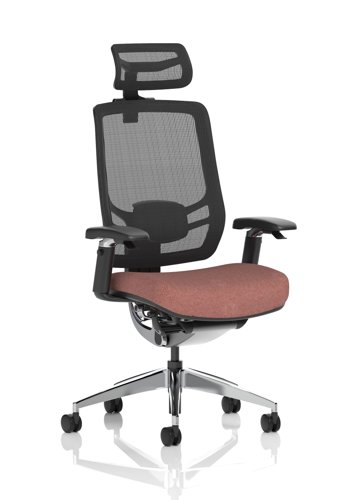 Ergo Click Mesh Back With Headrest Bespoke Colour Seat Rivet Forge