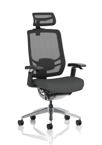 Ergo Click Mesh Back With Headrest Bespoke Colour Seat Quest Mussel