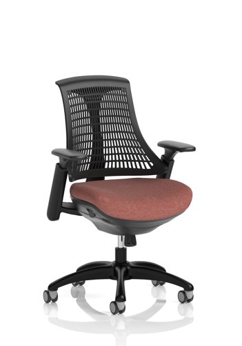 Flex Task Operator Chair Black Frame Black Back Bespoke Colour Seat Rivet Forge