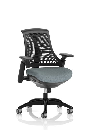 Flex Task Operator Chair Black Frame Black Back Bespoke Colour Seat Rivet Tensile
