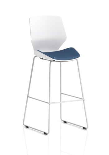 Florence White Frame High Stool Bespoke Colour Seat Quest Limpet