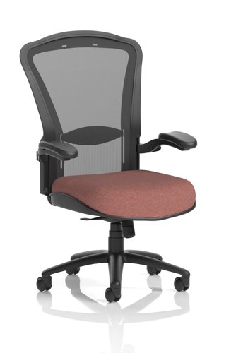 Houston Heavy Duty Task Operator Chair Black Mesh Back Bespoke Colour Seat Rivet Forge