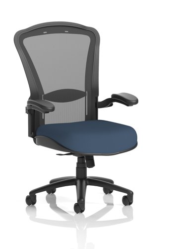 Houston Heavy Duty Task Operator Chair Black Mesh Back Bespoke Colour Seat Quest Whelk