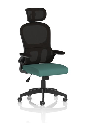 Iris Task Operator Black Mesh Back Bespoke Colour Seat Quest Kelp